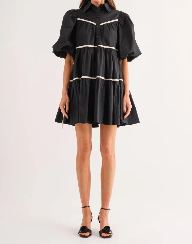 Lena Shirt Dress In Black