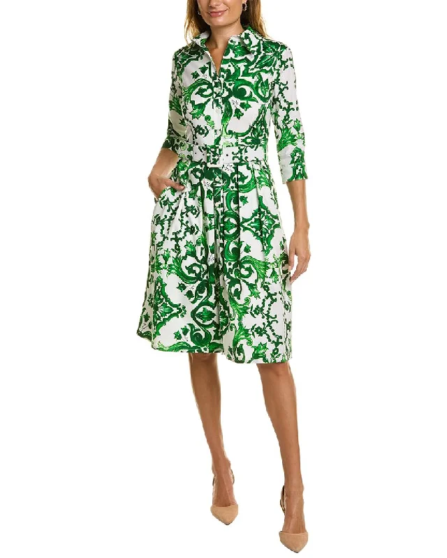 Samantha Sung Audrey 1 3/4-Sleeve Shirtdress