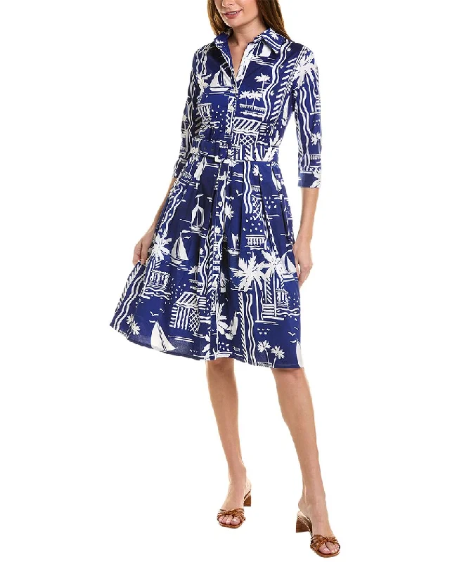 Samantha Sung Audrey 1 3/4-Sleeve Shirtdress