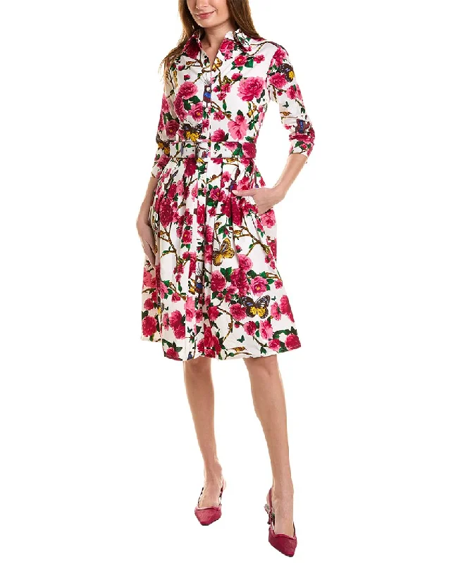 Samantha Sung Audrey 1 3/4-Sleeve Shirtdress