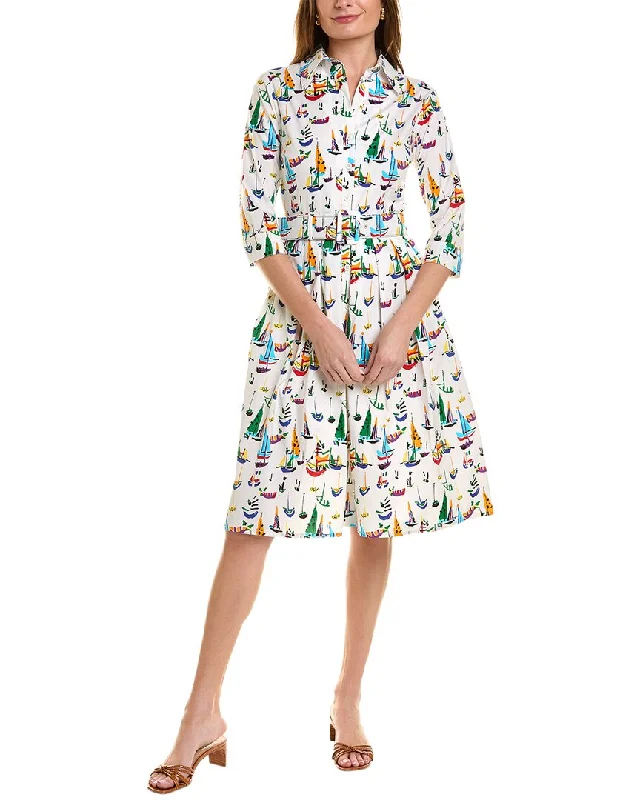 Samantha Sung Audrey 1 3/4-Sleeve Shirtdress