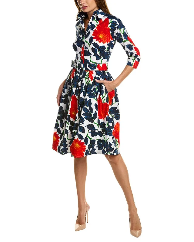 Samantha Sung Audrey 1 3/4-Sleeve Shirtdress