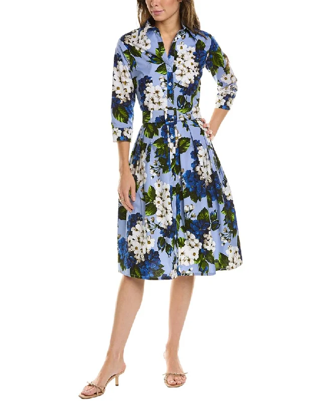 Samantha Sung Audrey 1 3/4-Sleeve Shirtdress