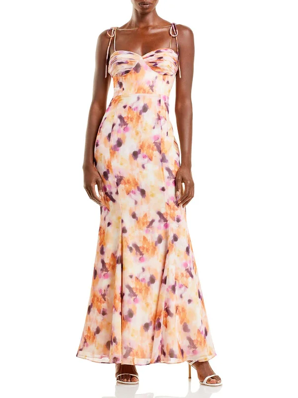 Womens Printed Long Maxi Dress