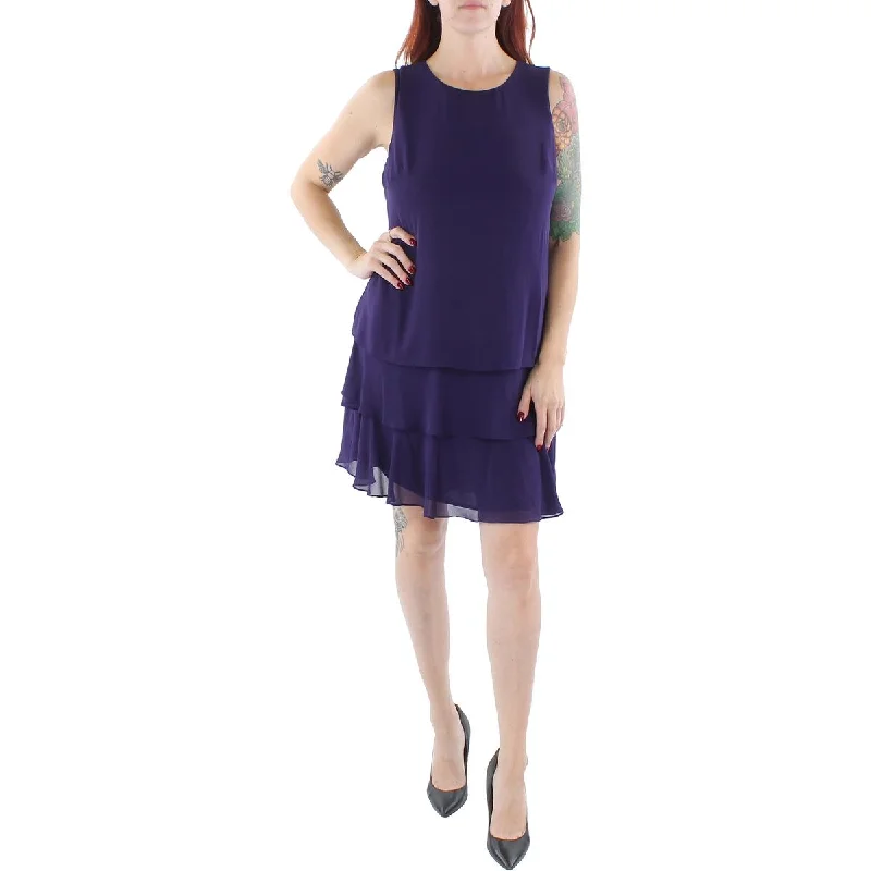 Lauren Ralph Lauren Womens Georgette Wedding Mini Shift Dress