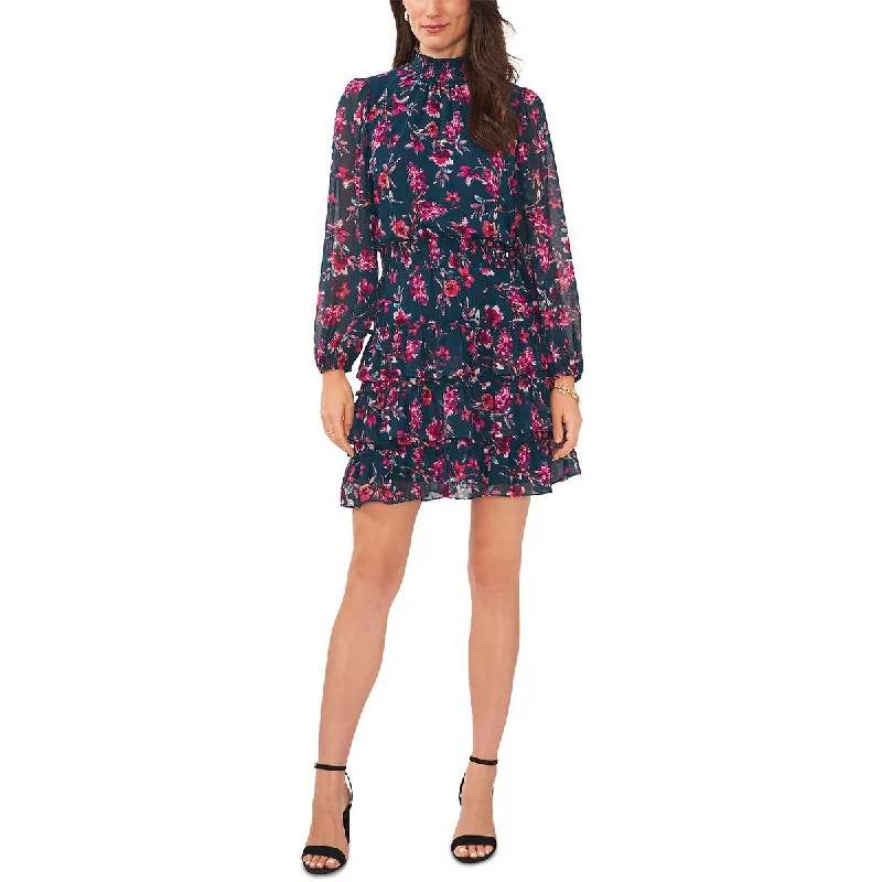 MSK Womens Floral Short Mini Dress