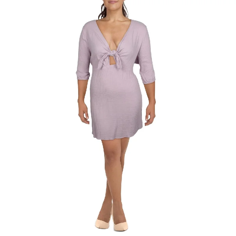 Cotton On Womens Tie Front Short Mini Dress