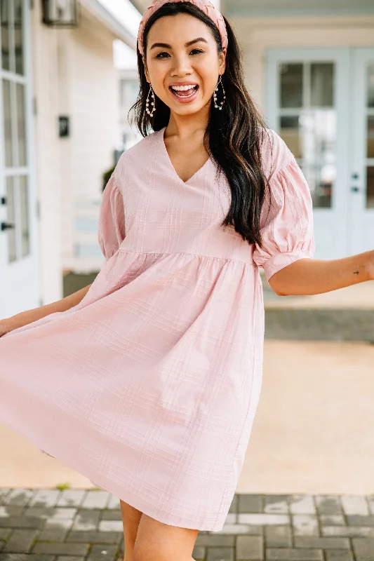 Do Yourself A Favor Blush Pink Babydoll Dress